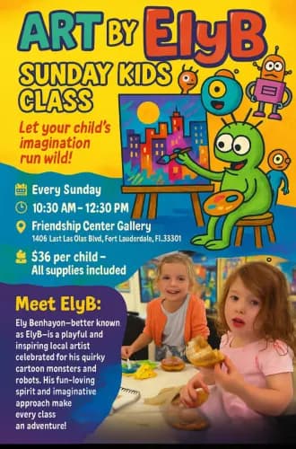 Art by ElyB Sunday Kids Art Class - Age 4 and Up